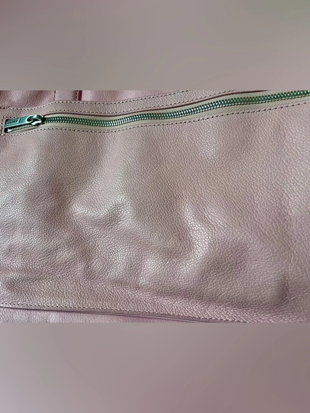 Away Pink Leather Weekender Travel Bag with Removable Strap - Picture 2 of 14